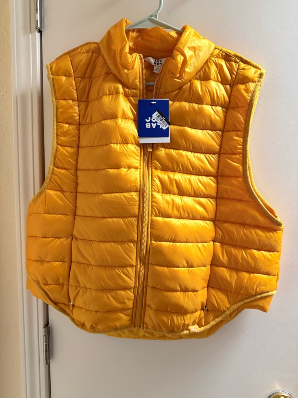 JoyLab Women's Bright Golden Yellow Quilted Puffer Vest